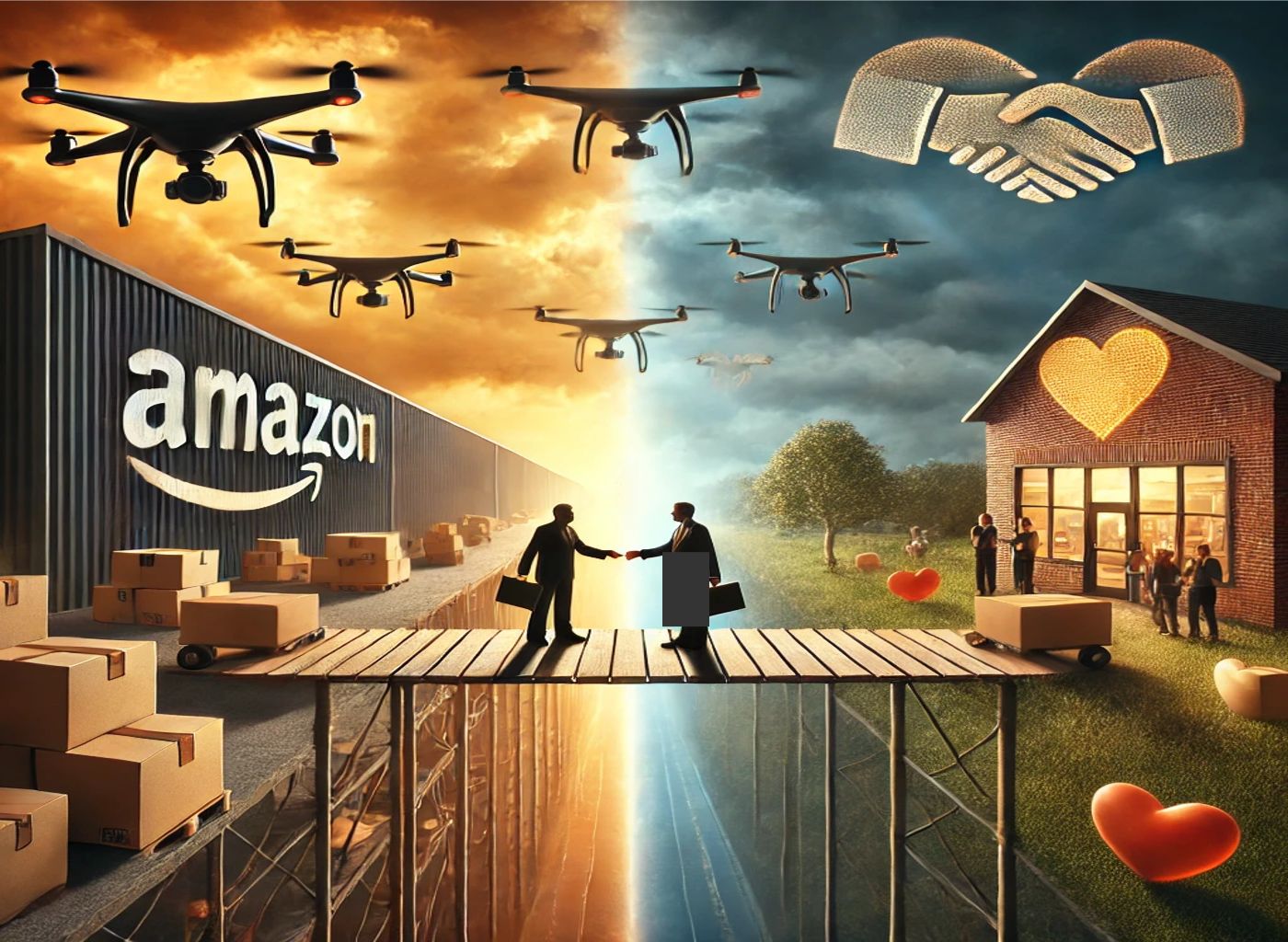 Amazon on the Left and House on the Right